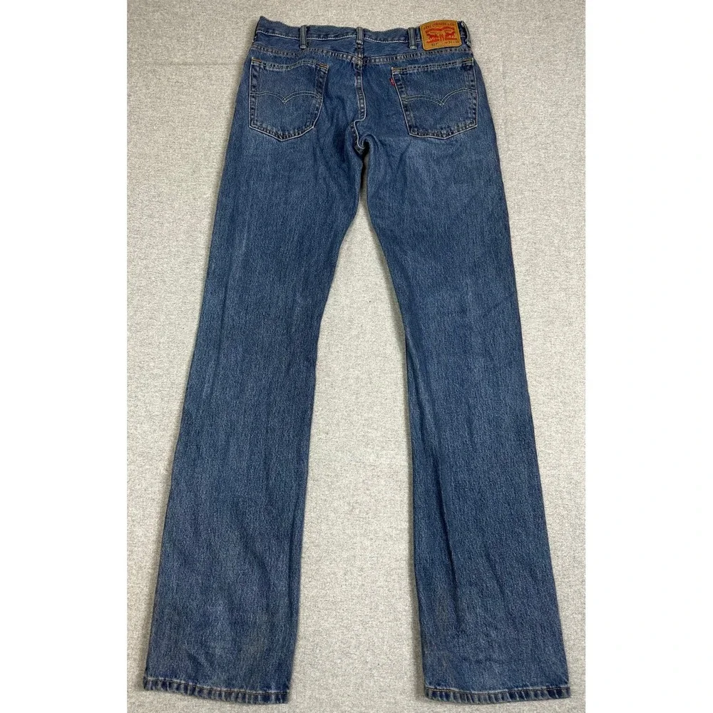Levis 517 Bootcut Jeans Mens 34x38 Blue Slim Fit Cotton Denim